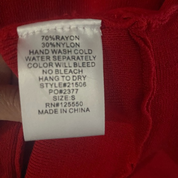 Red mini dress, - Picture 3 of 3